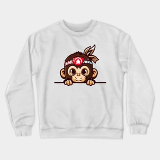 Sneaky japanese Monkey so cute Crewneck Sweatshirt
